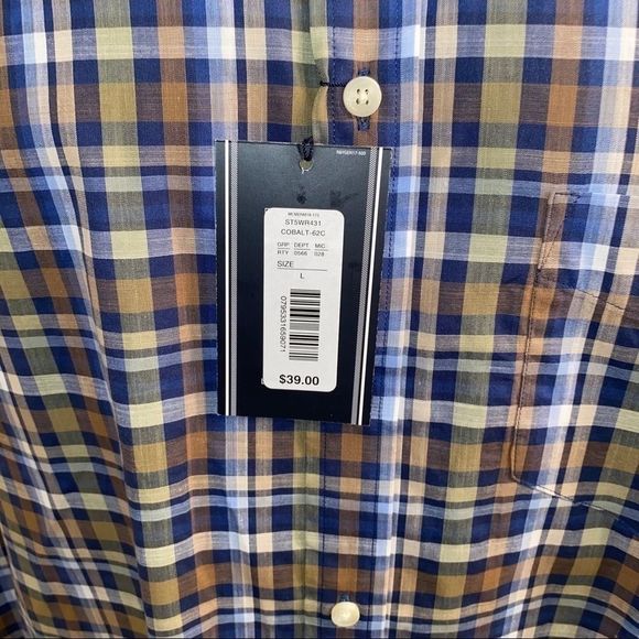 🆕Men's Button-up Shirt by Roundtree & Yorke - Picture 2 of 4